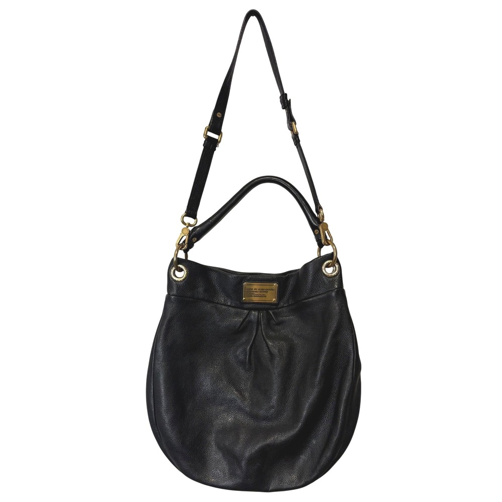 MARC BY MARC JACOBS Classic Q‎ Hillier Black Leather Hobo Shoulder Bag